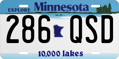 MN license plate 286QSD