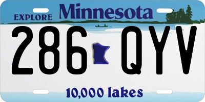 MN license plate 286QYV