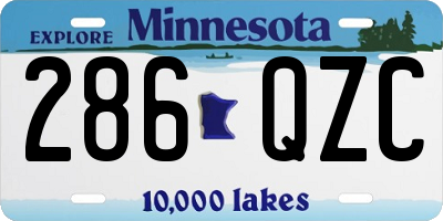 MN license plate 286QZC