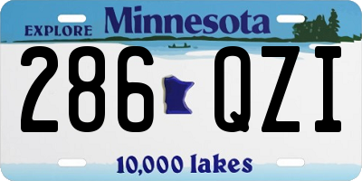 MN license plate 286QZI