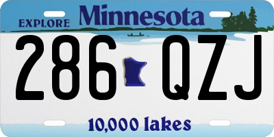 MN license plate 286QZJ