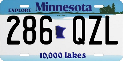 MN license plate 286QZL