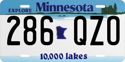 MN license plate 286QZO