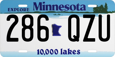 MN license plate 286QZU