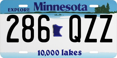 MN license plate 286QZZ