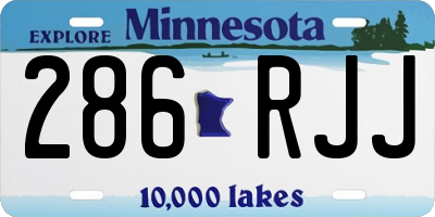 MN license plate 286RJJ