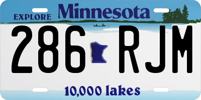 MN license plate 286RJM