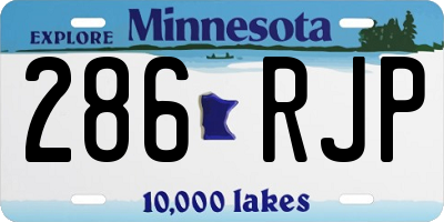 MN license plate 286RJP