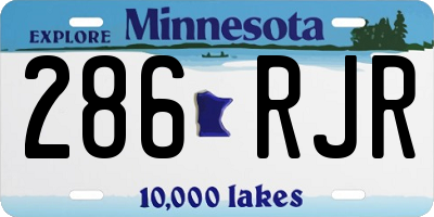 MN license plate 286RJR