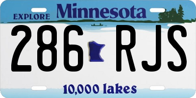 MN license plate 286RJS