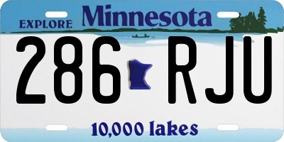 MN license plate 286RJU