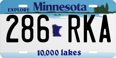 MN license plate 286RKA