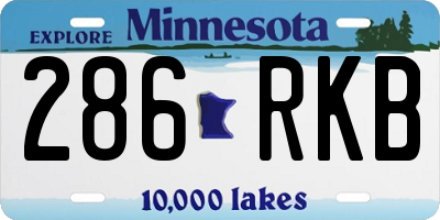 MN license plate 286RKB
