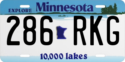 MN license plate 286RKG