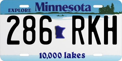MN license plate 286RKH