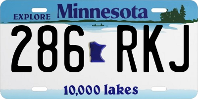 MN license plate 286RKJ