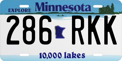MN license plate 286RKK