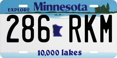 MN license plate 286RKM