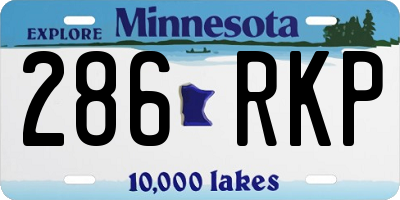 MN license plate 286RKP