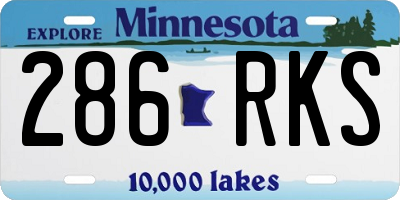 MN license plate 286RKS