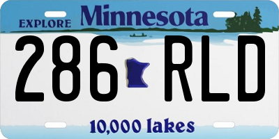 MN license plate 286RLD