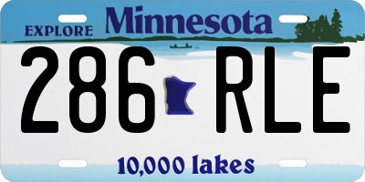 MN license plate 286RLE