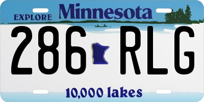 MN license plate 286RLG