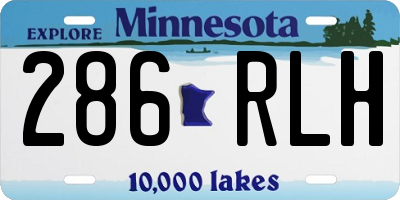 MN license plate 286RLH