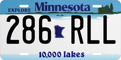 MN license plate 286RLL
