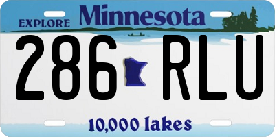 MN license plate 286RLU
