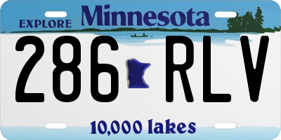 MN license plate 286RLV
