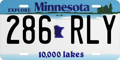 MN license plate 286RLY