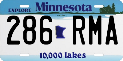 MN license plate 286RMA