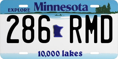 MN license plate 286RMD
