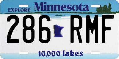 MN license plate 286RMF