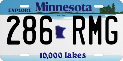 MN license plate 286RMG
