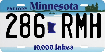 MN license plate 286RMH