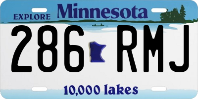 MN license plate 286RMJ