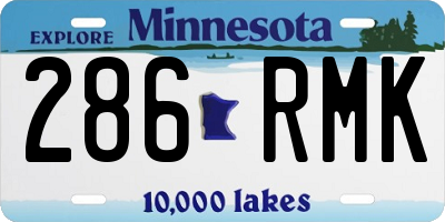 MN license plate 286RMK