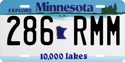 MN license plate 286RMM