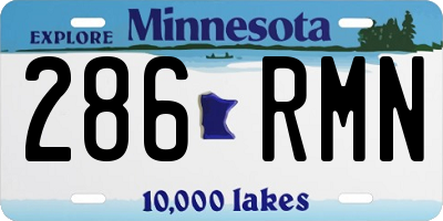 MN license plate 286RMN