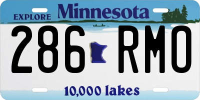 MN license plate 286RMO