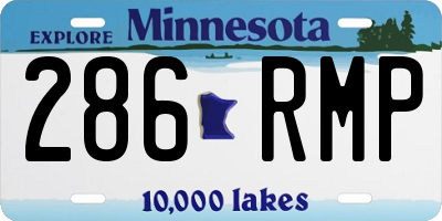 MN license plate 286RMP