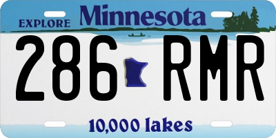 MN license plate 286RMR