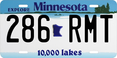 MN license plate 286RMT