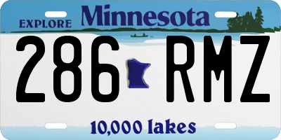 MN license plate 286RMZ