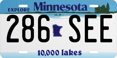 MN license plate 286SEE