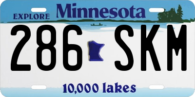MN license plate 286SKM