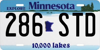 MN license plate 286STD