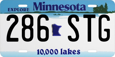 MN license plate 286STG